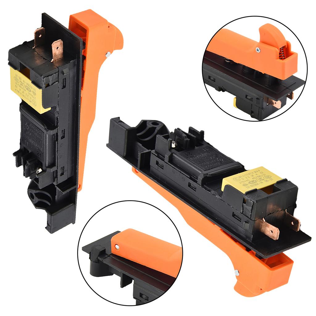 127*31mm Avtrekkerbryter 2 stk/sett Svart For Vinkelsliper