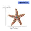 Crystals Starfish Brooch Pin For Women Versatile Fashion Jewelry Gift Party Everyday Wear