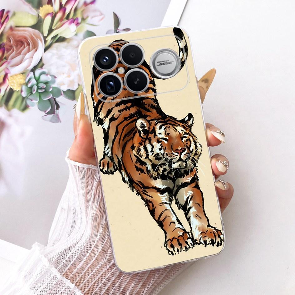 For Xiaomi POCO F8 Ultra Case Luxury Dragon Cartoon Transparent TPU Protection Cover For Poco F8 Pro Ultra PocoF8 Pro Soft Funda