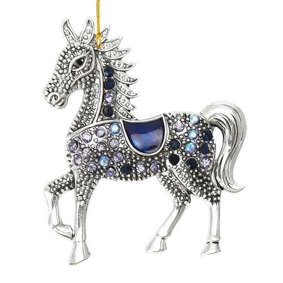Horse Christmas Ornaments Sparkly Rhinestone Horse Hanging Decoration