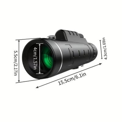 40x60 HD Monocular Telescope with Night Vision and Compass