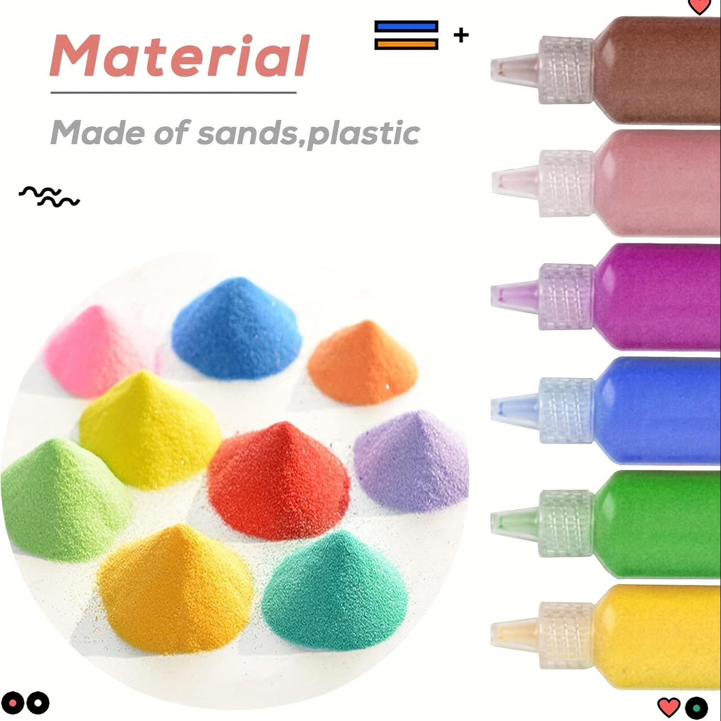 

10Pcs Colored Sand for Art & Crafts - 35g/1.25oz Bottles, Perfect for Sand Painting, Wedding Decor, Vase Filling & DIY Projects 10pcs рожевий