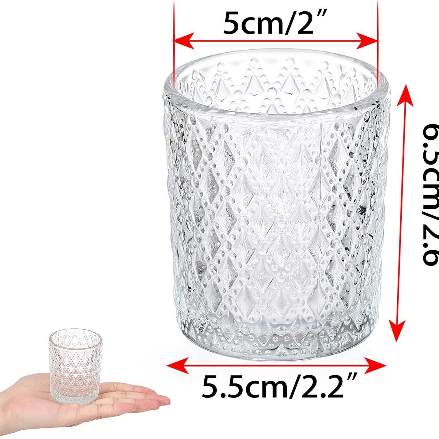 Nordic Floral Glass Candle Holder - Transparent Aromatherapy Decor
