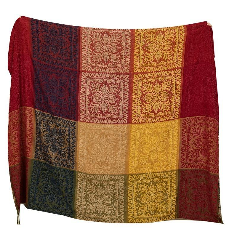 New Mediterranean Nepali Shawl Blanket Sofa Towel Cover Blanket Bed Blanket Bay Window Mat Chenille Jacquard Blanket