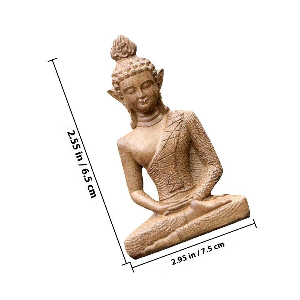 Resin Chinese Style Buddha Statue Garden Decoration Desktop Buddha Sculpture for Home Office Zen Indoor Outdoor Decoration