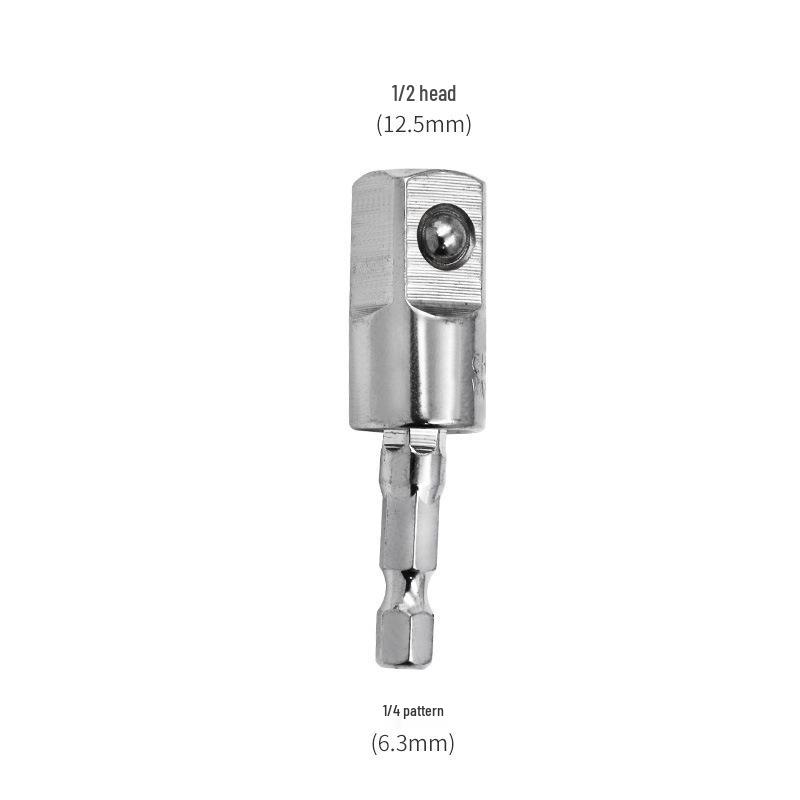 Pneumatic/Electric Wrench Socket Adapter Rod, 360° Rotating, Compatible with 1/4, 3/8, 1/2 Square Head Sockets