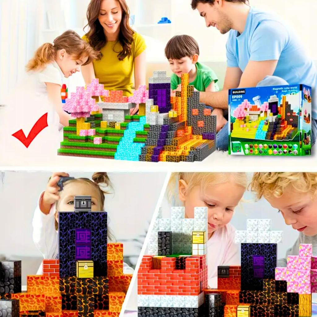 Magnetic Blocks Set Of Educational Magnetic Blocks 75 Pcs + People