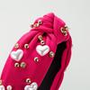 Fashion Valentine's Day Hairband - Heart-shaped Hairband for Women, Wide Edge, Knotted Design, Versatile and Sweet Hair Accessory