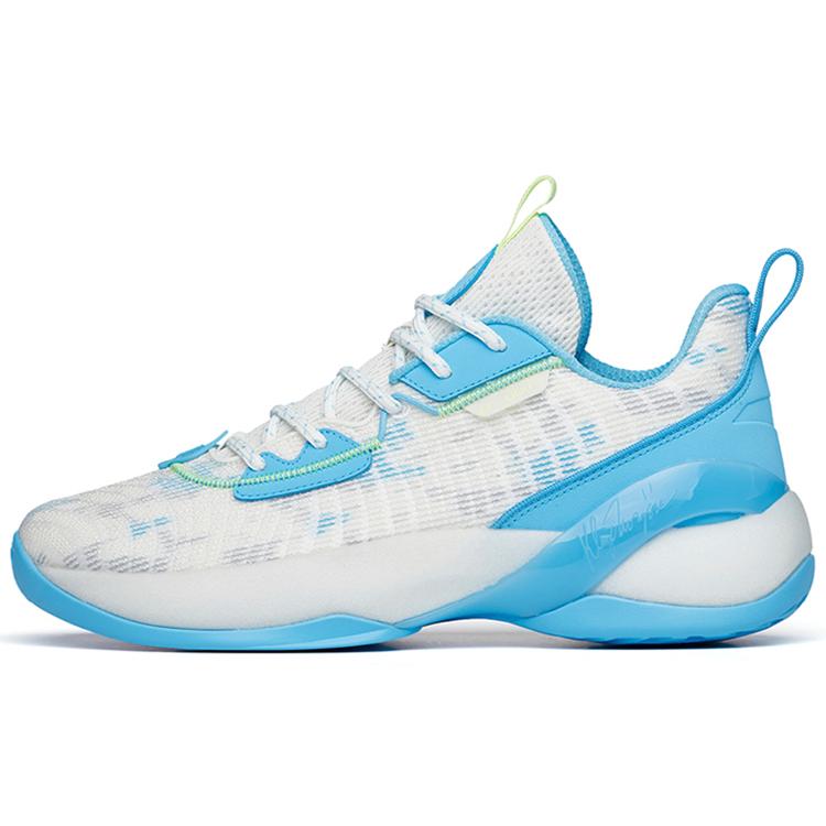 

new Anta Light Cavalry 7 Cushioning Anti Slip And Wear Resistant Low Top Basketball Shoes White Blue 44.5