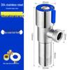 304 Stainless Steel Angle Stop Valve for Water Heater and Toilet, Wall-Mounted Triangle Design, Thickened Type