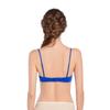 Geshun Fog Blue Solid Color Thin Shoulder Push-up Bra No Underwire Soft Cotton Double Breasted