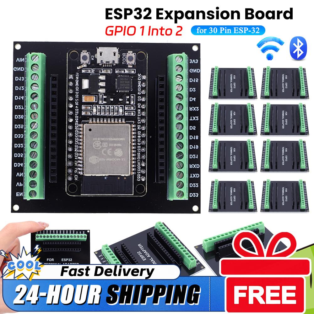 ESP32 Breakout Board GPIO 1 Into 2 + ESP32 CP2102 NodeMCU-32S Lua 30Pin GPIO WiFi+Bluetooth Development Board Dual Core Module