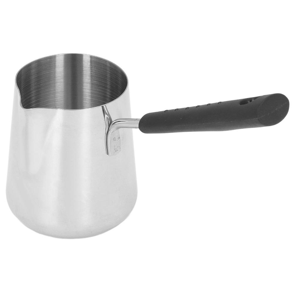 350ml Capacity Coffee Warmer Stainless Steel Melting Pot Butter Warmer  Lattes Preparation