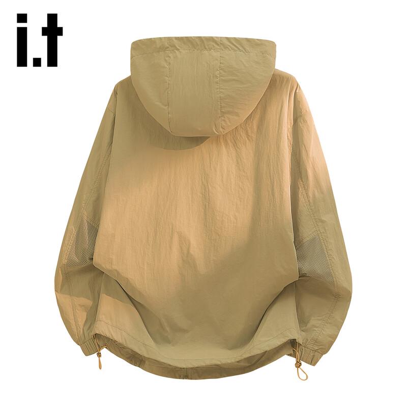 Izzue It Men's UPF50+ Ice Silk Quick-Dry Hooded Sun Protection Jacket