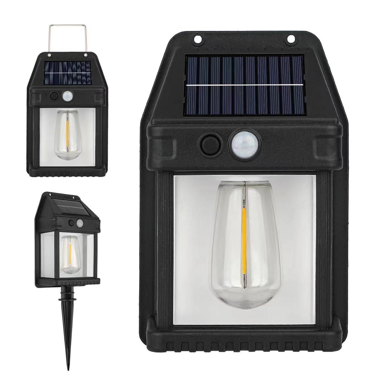 

Уличный солнечный вольфрамовый настенный светильник с датчиком движения IP65 водонепроницаемый светодиодный безопасный светильник для патио, веранды, сарая, гаража