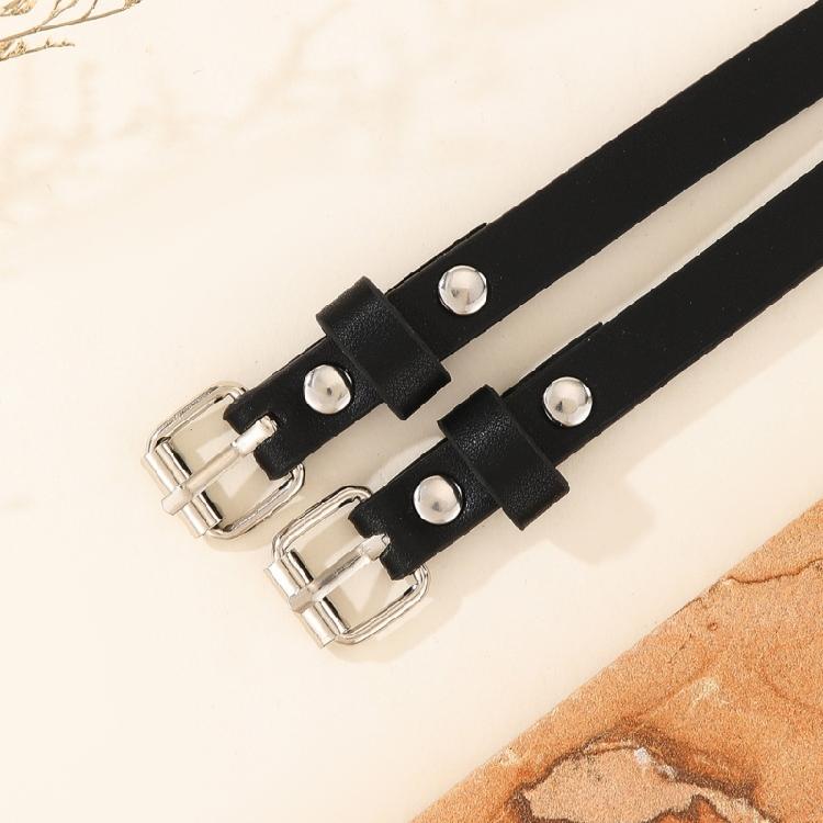 Grommet Belt Grunge Punk Waist Belt Modern Buckle for Jeans Dress Unsiex