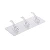 PVC Wall Mounted 1/3/5/6 Row Automatic Transparent Hanger Priceless Hanger Multi-Purpose Hooks