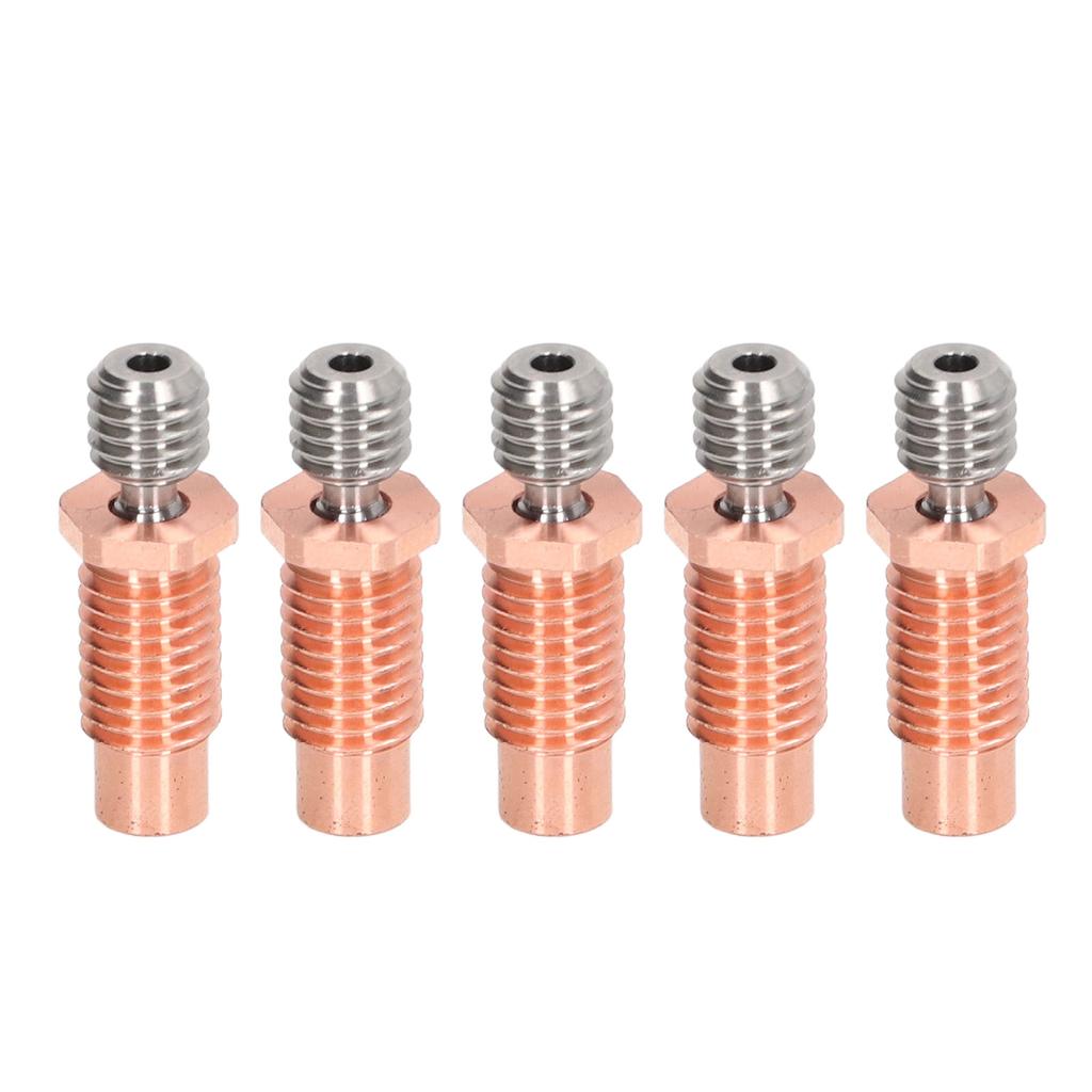 5 Pcs Bi Metal Throat High Hardness Wear Resistance 3D Printer Heatbreak Throat Tube with M6 M7