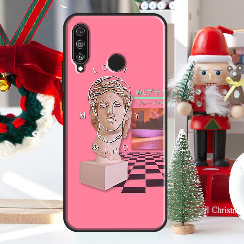 Vaporwave Greek Sculpture For Huawei Nova 12i 11i 8i 12s Y73 Y72 Y61 Y91 Y90 Y70 Y60 9 10 SE P60 Pro P30 P40 Lite Case