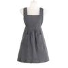 Summer Thin Style Kitch Sleeveless Apron Cotton Oil-proof Princess Dress Apron with Straps Large Pocket Catering Work Clothes