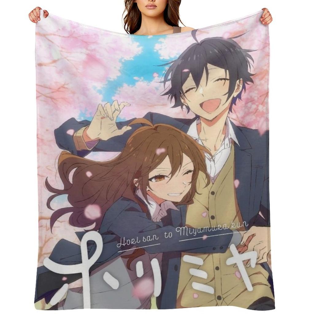 HoriMiya Anime Throw Blanket Vintage Decorative Sofa anime Bed Fashionable Blankets