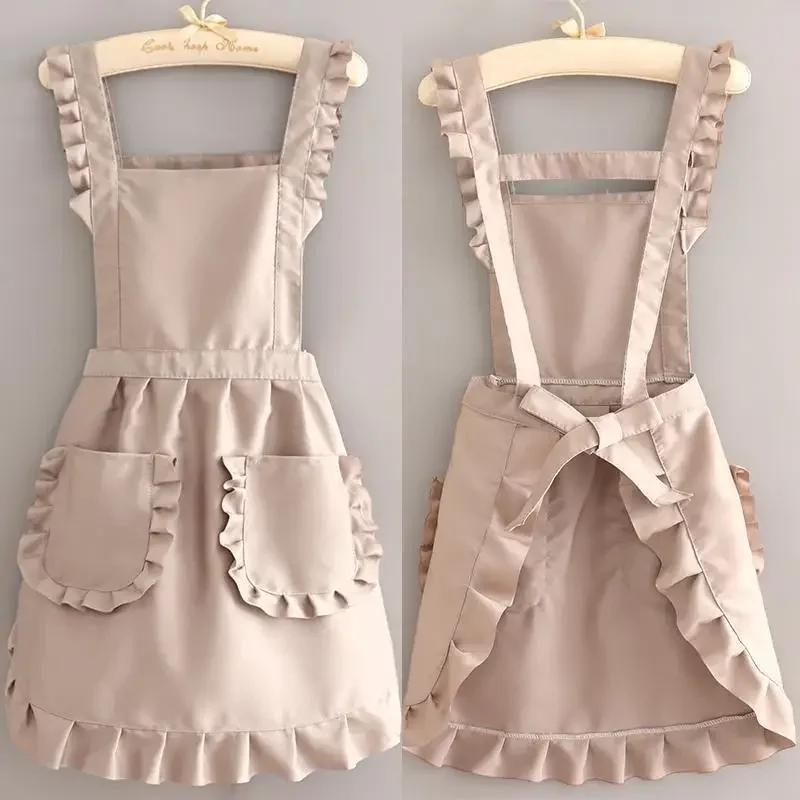 1 Stück Süßes Koreanisches Schürze Weiblich Nagelstudio Küche Kaffee Overalls Hauskochen Reinigung Ärmellose Schürze Dropshipping
