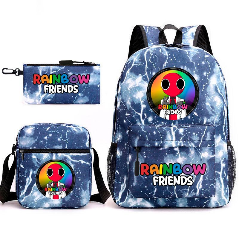 Rainbow Friends Gra Rainbow Friends Plecak Szkoła Podstawowa Torba Szkolna Gwiazda Zestaw Trzech Sztuk