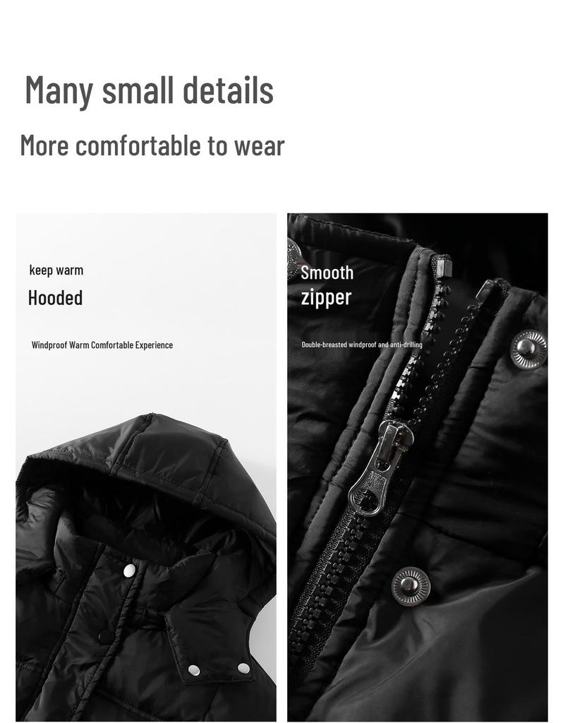 Girls' High Loft White Duck Down Long Winter Jacket - Water Repellent & Windproof (2025)