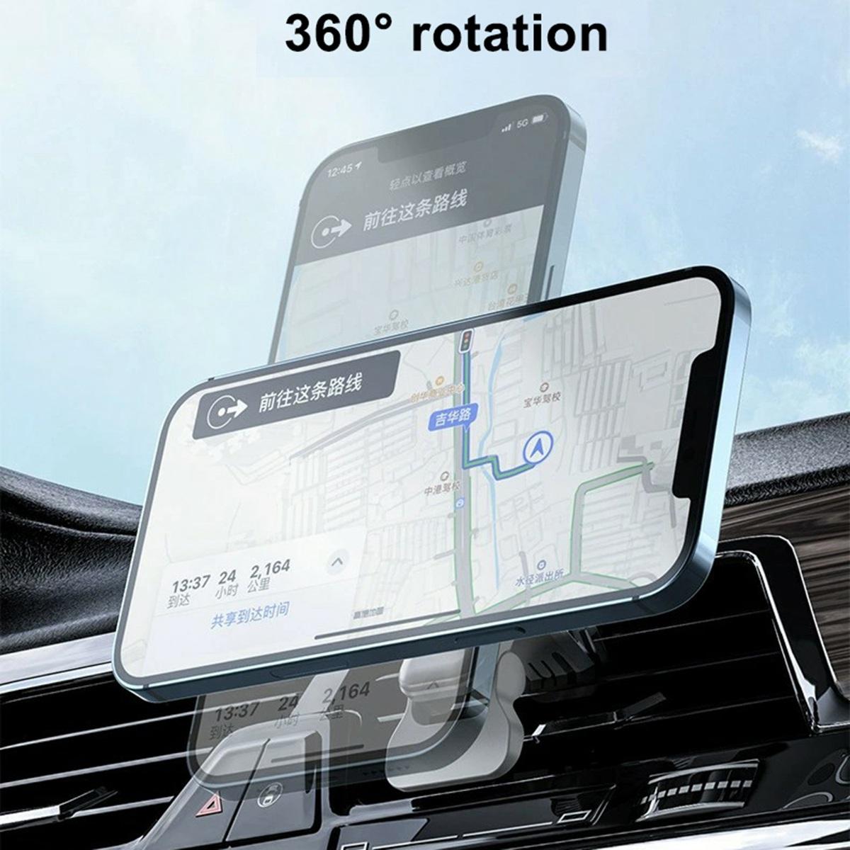 

JJT-987 15W Magnetic Wireless Charger Air Vent Clip Mount Bracket Car Phone Holder Black
