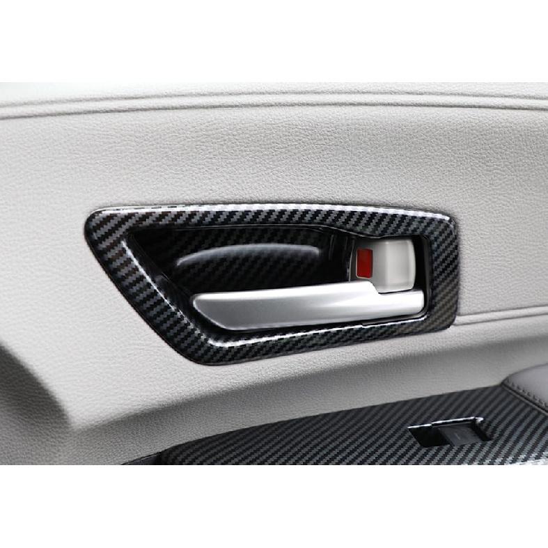 ERIDANUS Auto Accessories Fit for Toyota Sienna 2025 2024 2023 2022 2021 Car Inner Door Handle Bowl Cover (Carbon Fiber Style) ABS 4 PCS