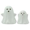 2Pcs Halloween Ceramic Ghostly Figurines With Soft Glows Night Light Handcrafted Holiday Decoration for Bedroom Party Decoration Collectibles