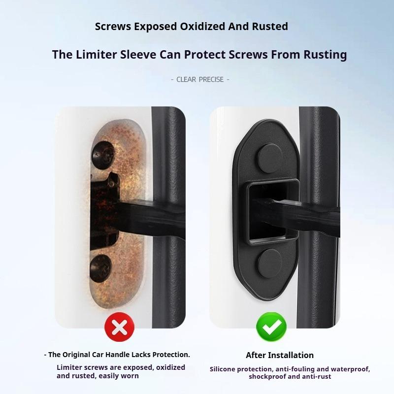 For Leapmotor C10 B10 C16 C01 C11 T03 Silicone Car Door Limiter Protection Cover Door Lock Buckle Cover Car Interior Accessories