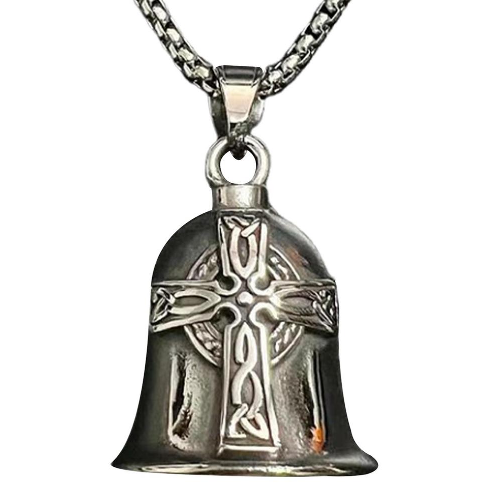 Motorcycle Riding Amulet Pendant Punk Style Lucky Angel Wings Guardian Bell Pendant Rock Party Decoration Accessories