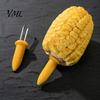 Stainless Steel Corn Holders Holders, Heat Resistant Shaped Handles, Double BBQ Pins Needle Skewers Set for Outdoor Camping And Home Barbecue