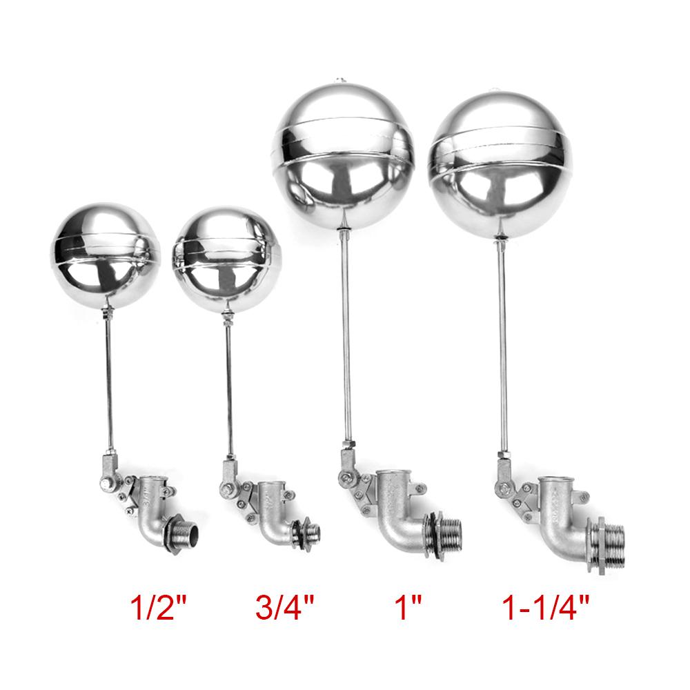 Adjustable 304 Stainless Steel Float Valve 1/2"-1" DN15-DN32 for Industrial & Residential Water Tank Level Control