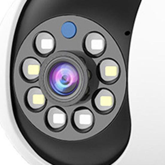 Security Surveillance Full Color Night Vision Dual Camera with 360-degree Rotation Voice