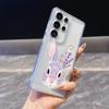 Pastel Rabbit with Lavender Case for Samsung Galaxy S26 S25 S24 S23 S22 S21 S20 FE Plus Soft TPU Slim Fit Shockproof Cover