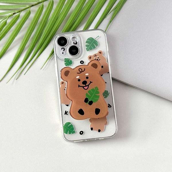 Niedliche Blatt-Quokka-Figur Smart Talk, transparent, 1 Stück