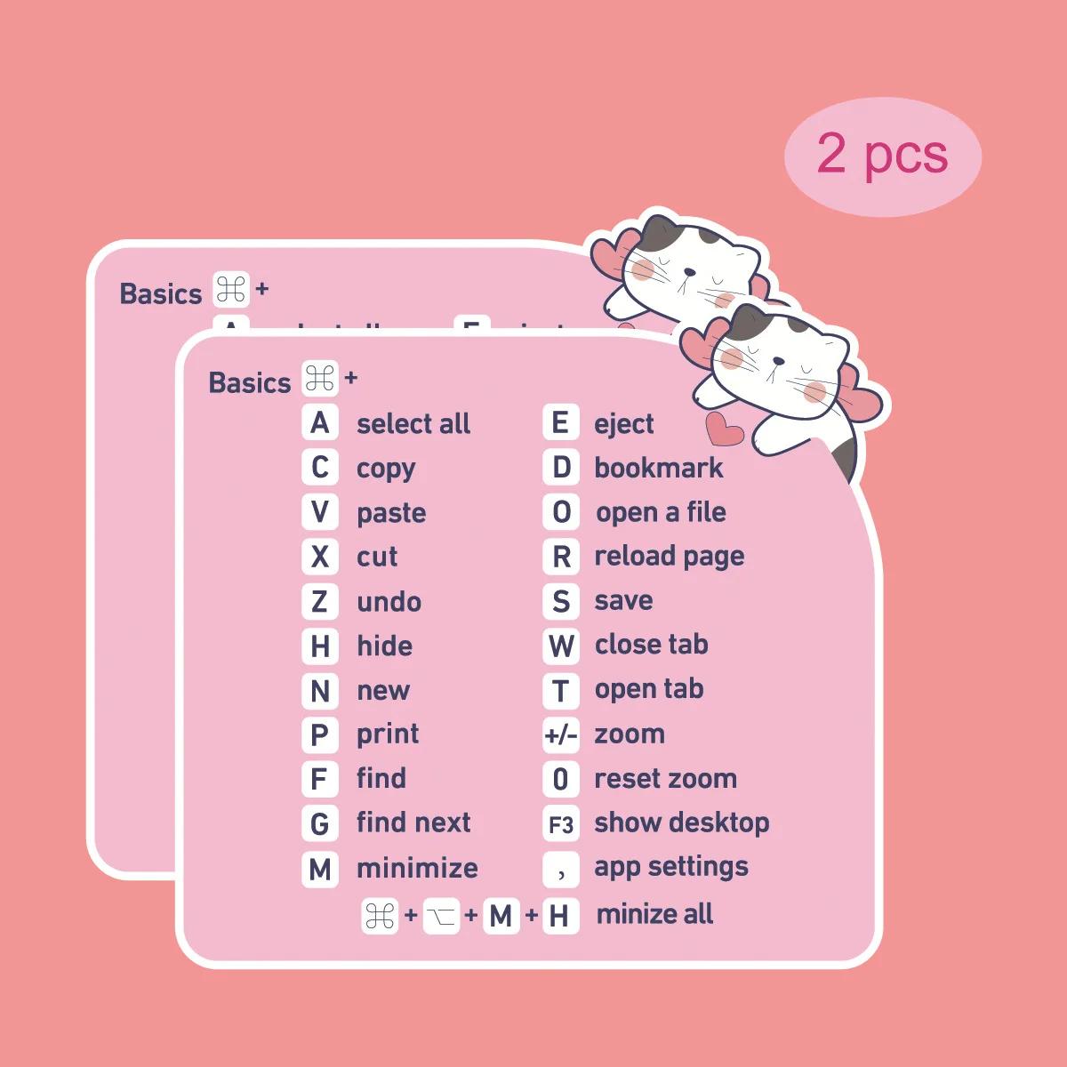 

2 шт. креативные сочетания клавиш для программного обеспечения Windows Office, советы по сочетанию клавиш, английские наклейки для компьютеров, ноутбуков, офисных принадлежностей