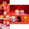 Adorable Resin Lucky Cat Figurines For Car Desktop Decor In Multiple Colors Cute Lucky Cat Resin Craft For Diy Decoration