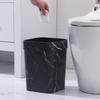 Black Marble Pattern Trash Can for Home - Living Room, Kitchen, Bathroom