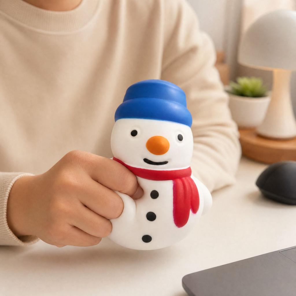 Snowman Stress Toy - Cute Soft for Kids and Adults