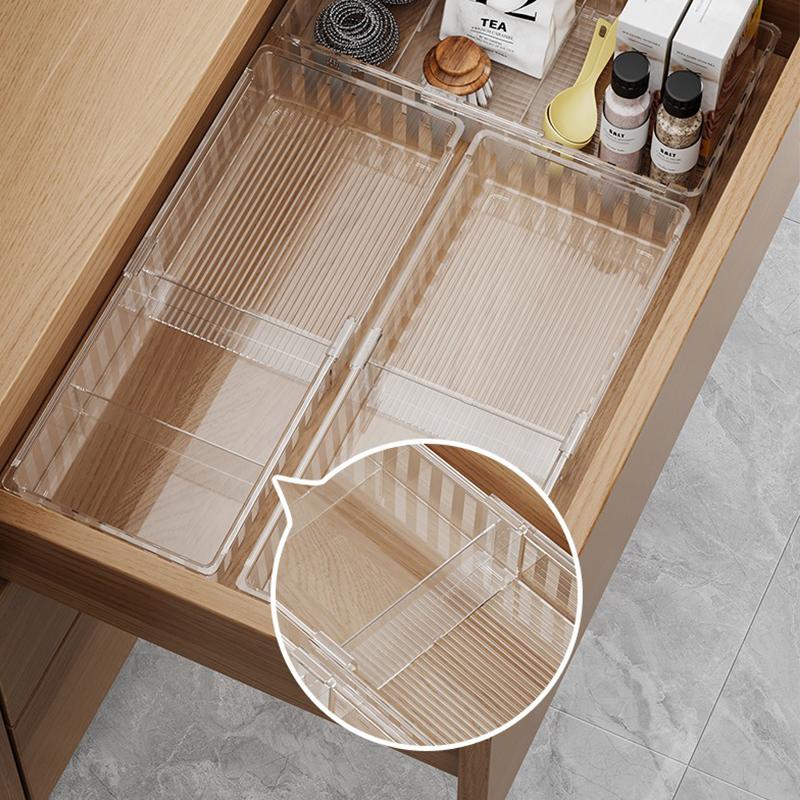 Scalable Storage Box with Partitioned Drawers Organizing Box for Kitchen Utensils Desktop Stationery Cosmetics and Other Items
