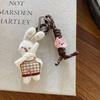 Bear Plush Toy Keychain Cartoon Rabbit/Dog Soft Stuffed Doll Pendant Car Key Ring Backpack Bag Decor Kid Gift