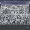Round Head Phillips Machine Screws & Nuts Set with Flat Washers – Multi-Size Household DIY Box with Complete Specifications