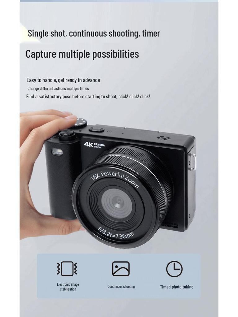 High-Definition Mirrorless Digital Camera for Outdoor and Home Use, Ideal for Students and Events