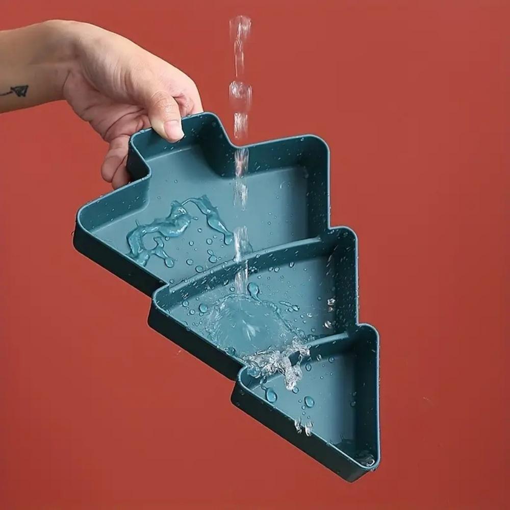 Christmas Tree Serving Tray 3 Layer Snack Plate for Countertop Kitchen Table Organizer Dish for Fruits Candy Nuts Party Supplies