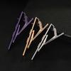 New Twill Men's Electrophoretic Colored Metallic Copper Tie Clip, Business Tie Clip Accessory - Source T1085-BL