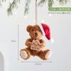 Christmas Plush Bear Ornament Cartoon Cute Desktop Decor Hotel Mall Hanging Decoration