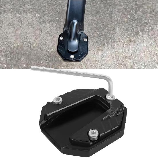 Universal Motorcycle Kickstand Foot Side Stand Extension Pad Replacement for Most Honda Yamaha Kawasaki Suzuki Harley Models Aluminium Kickstand